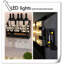 Support mural pour 5 bouteilles de vin et verre Siane