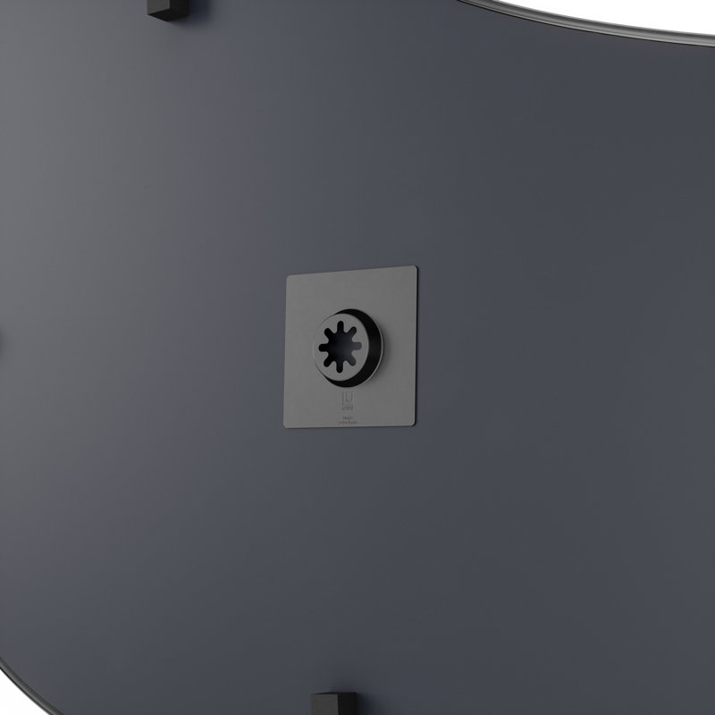 24" x 36" Abstract Shaped Metallic Wall Accent Mirror