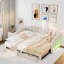 Lit de jour rembourré extensible avec 2 tiroirs de rangement et lumière DEL-240979226