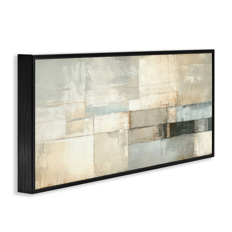 Giclée Harmonic Flow Illusion, design par Irena Orlov, H 10 po x l 24 po, Giclée encadrée noir minuit