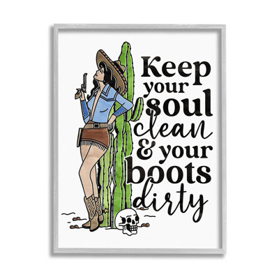 «Cow propre soul propre et bottes», art de la giclée sale par Erica Billups