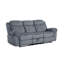 Canapé inclinable en velours gris Zubaida-135265547