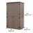 Outdoor 50.In W x 79.53.In H Plastic Vertical Storage Shed,Coffee-88156185