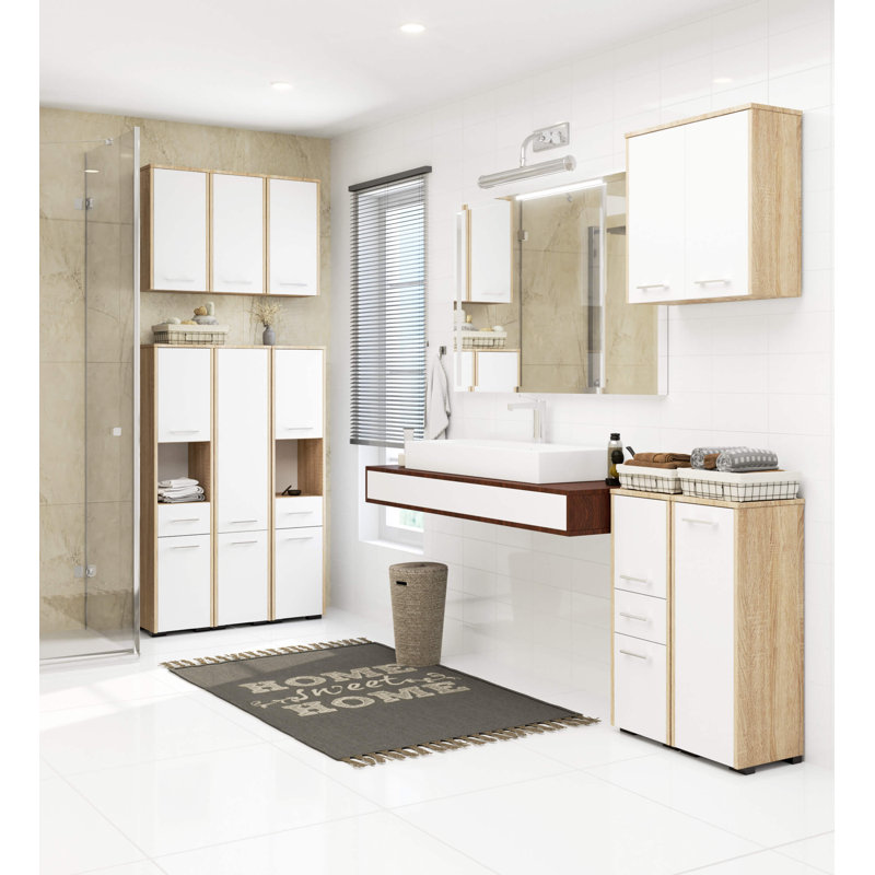 Emily-Jayne Bathroom Cabinet, Sonoma/White