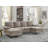 Polyester Blend Upholstered U-Shape Sectional with Metal Legs-1428897683