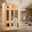 Low Emf Front Door With Heating Panel Hemlock Far-Infrared Indoor Sauna Room