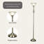 Lampe torchère sur pied 72 po avec abat-jour en verre albâtre Cadenza-718031214-718031215