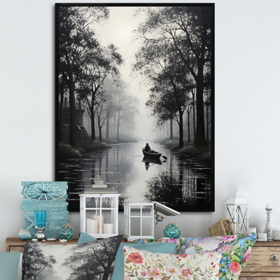 " Canal Quiet Passage Charcoal III "