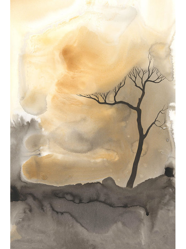Warm Remnants III Painting by Giselle Kelly, 45" H x 30" W, Image Brush Gel