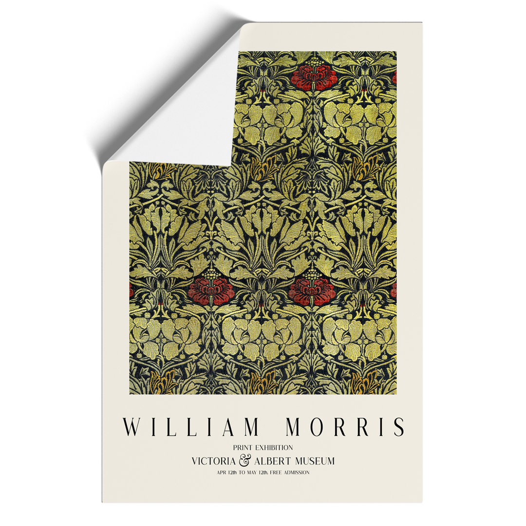 Tulip and Rose Print by William Morris - Frameless Print