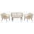 Gonneke 4-Person Patio Conversation Sets with Cushions-532698091