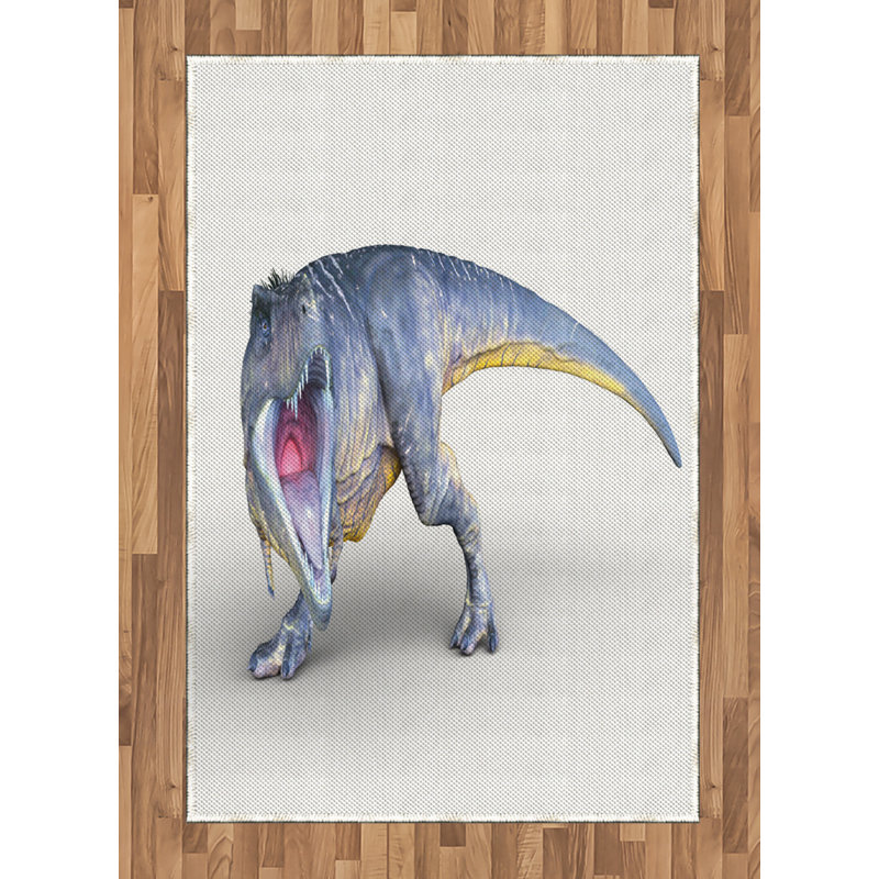 Dinosaur High Density Long Fiber Poly Threads Decorative Area Rug Carpet, Rectangle 4' x 5'8"