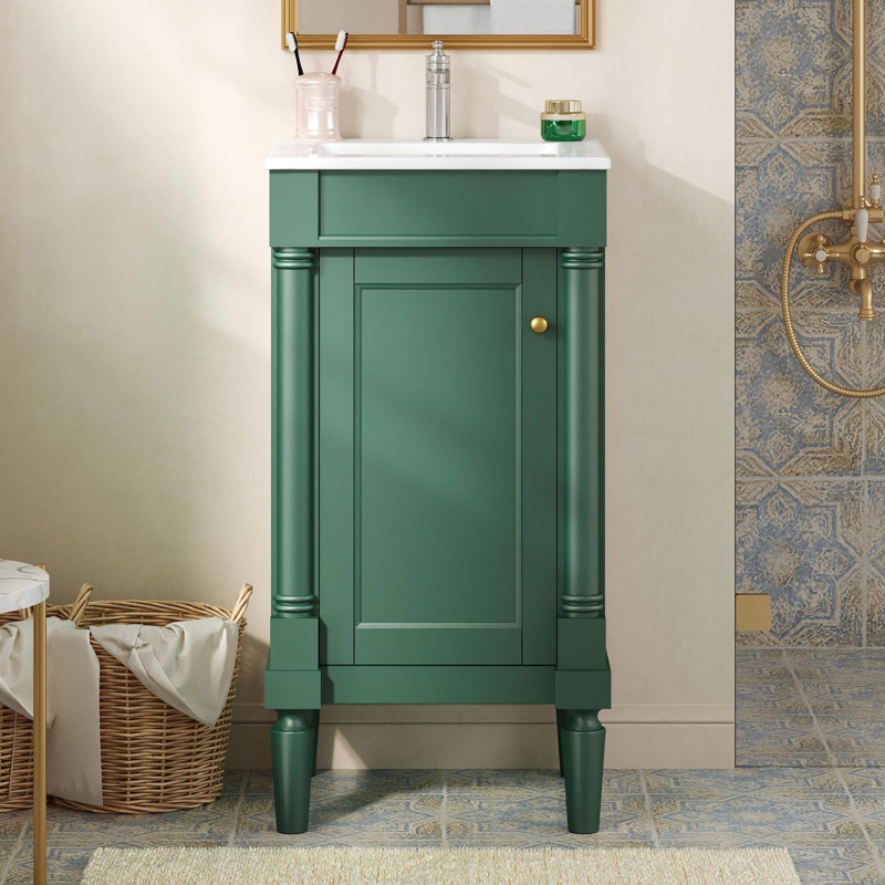 Armoire de salle de bain 18 po style français avec rangement