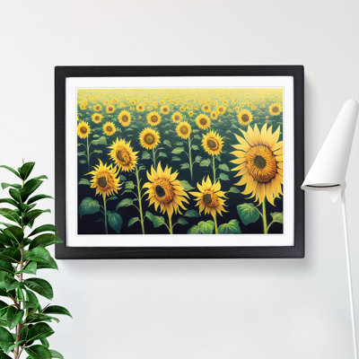 Stellar Sunflower Field - Framed Print