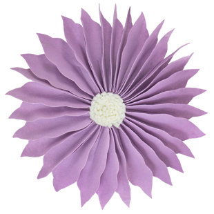 Coussin décoratif décoratif fait à la main avec fleurs 3D