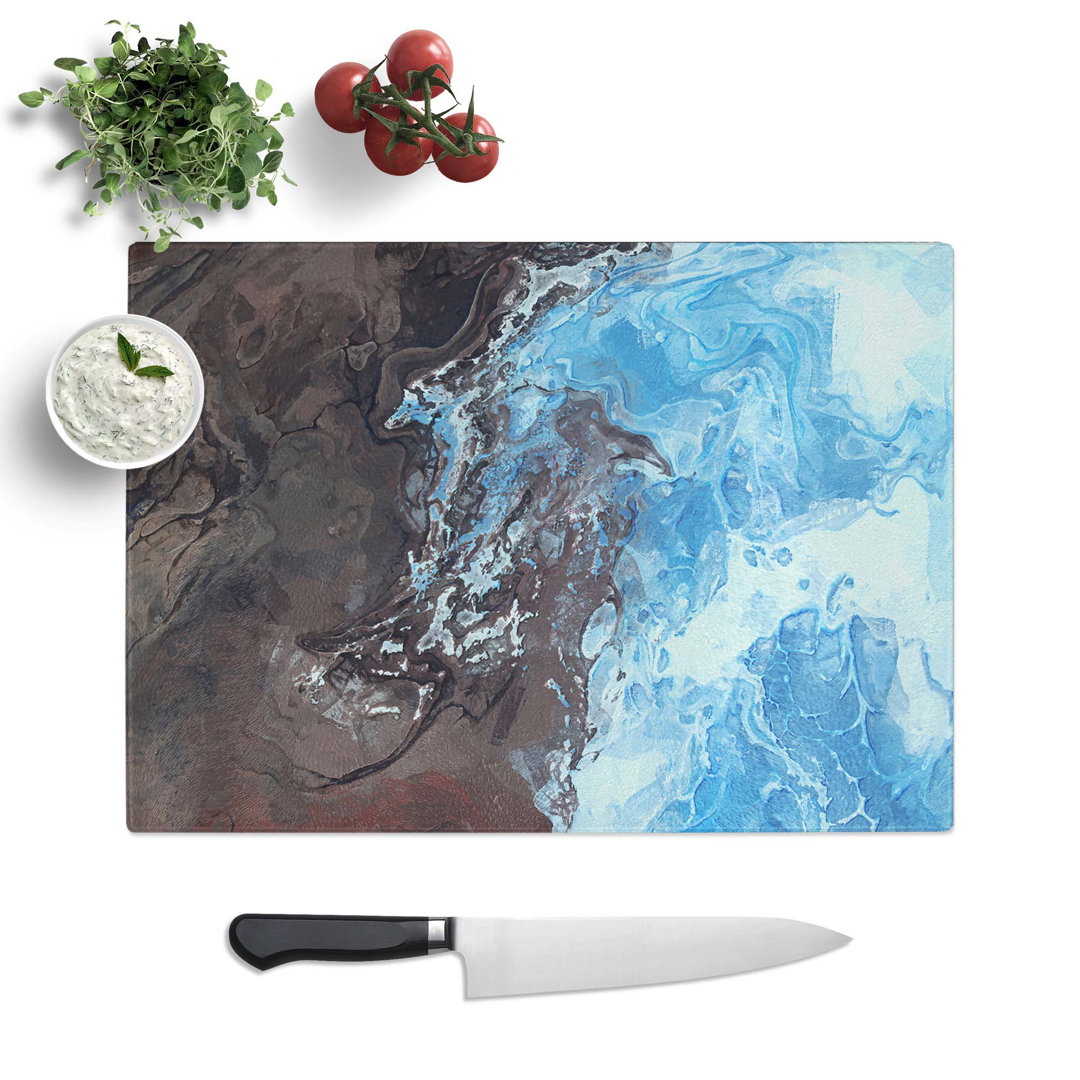 Glass Merging Dreams in Abstract Chopping Board