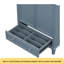 Meuble-lavabo 30 po sans lavabo, base seulement, armoire de salle de bain multifonctionnelle avec portes et tiroir, cadre solide et panneau de fibres à densité moyenne, bleu-116866021