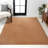 Twyla Classic Solid Low-Pile Machine-Washable Terra Rug-207782776