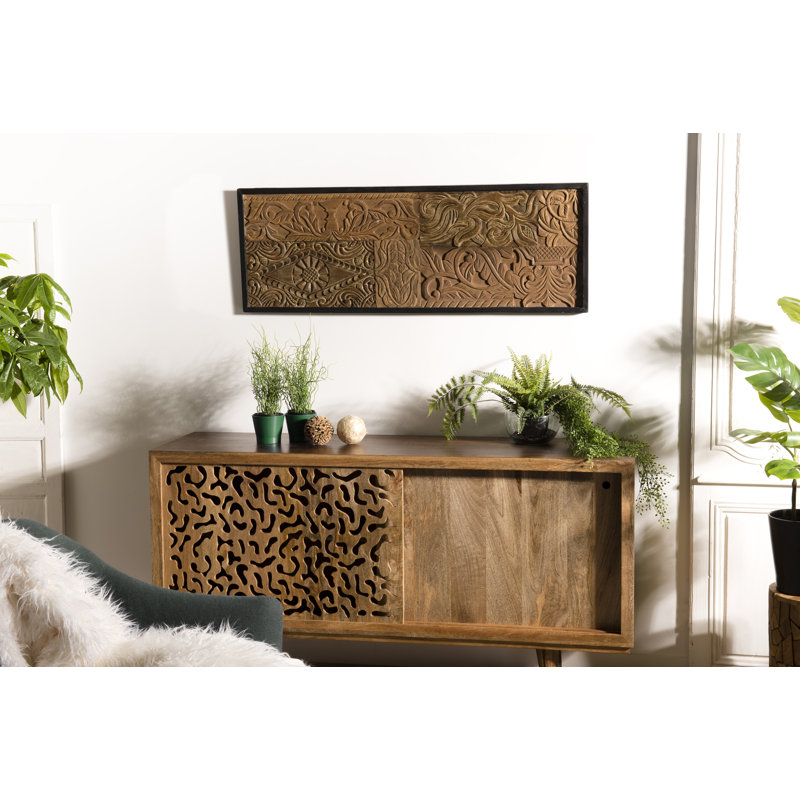 Handmade Abstract Wall Decor on Solid Wood