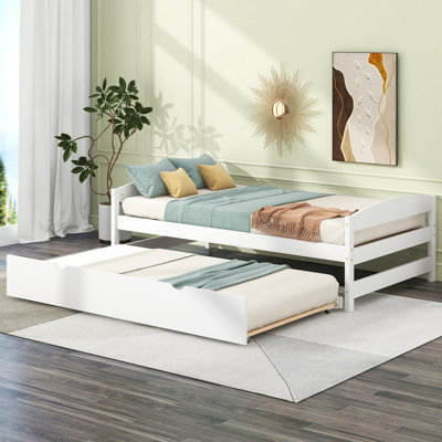 Lit plateforme simple avec lit gigogne simple