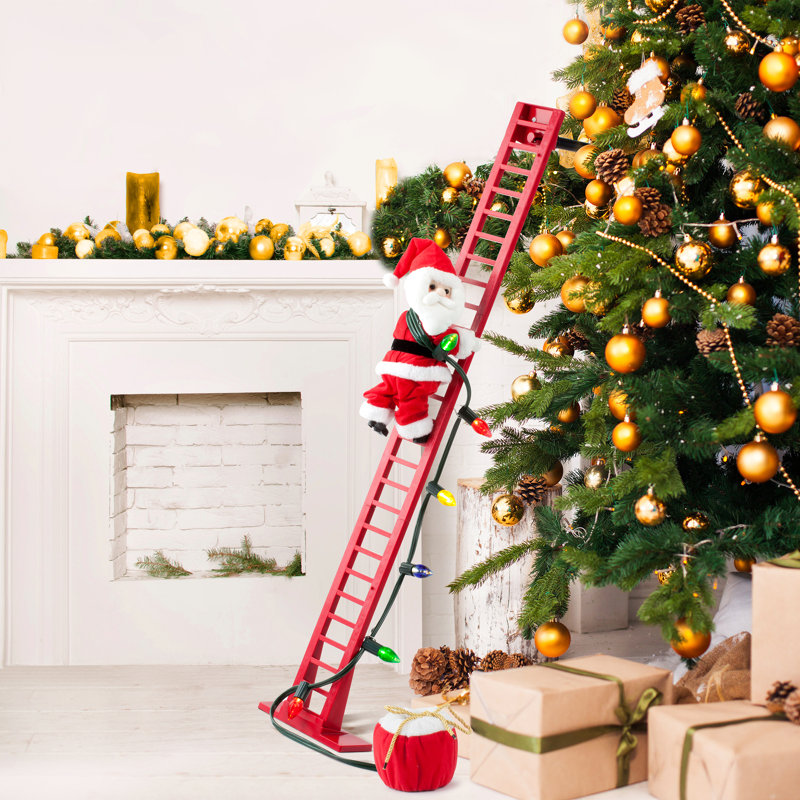 Père Noël animé super escalade 43 "blanc