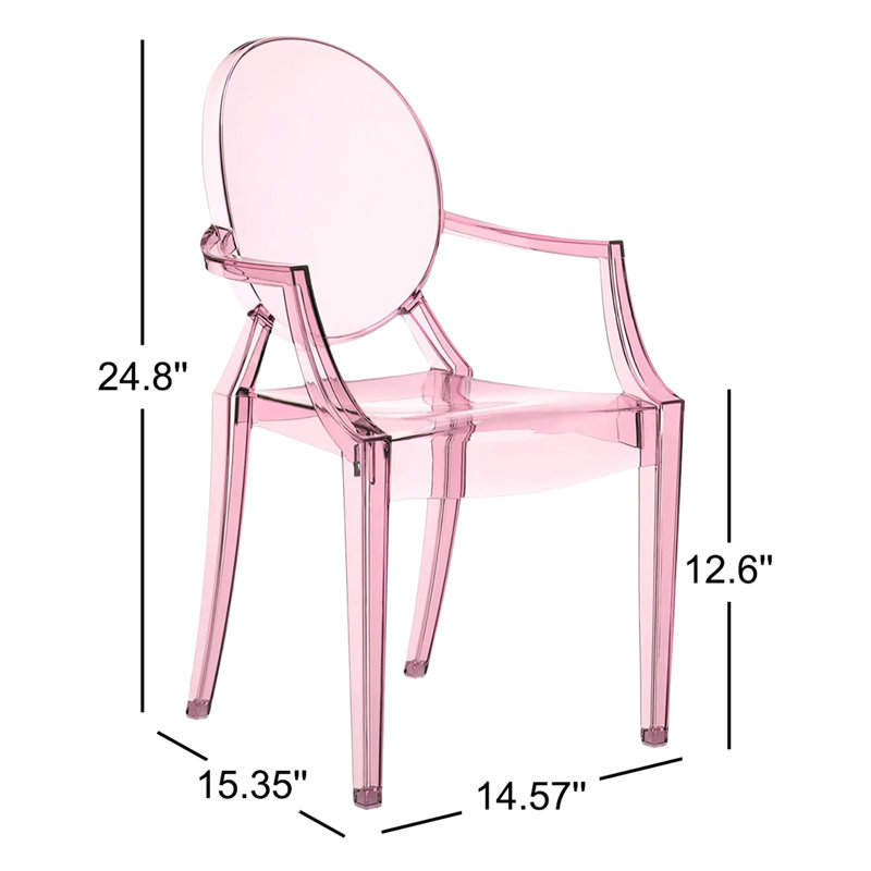 Ghost Outdoor Dining Armchair, Rose