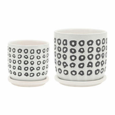 Two Pot Planters, Flower Planter With Saucer