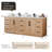 Deach 84" Double Bathroom Vanity with Calacatta White Quartz Countertop without Mirror