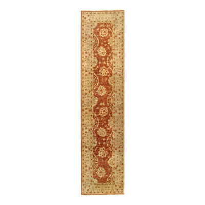 Tapis de couloir oriental en coton / laine noué à la main 2 pi 5 po x 11 pi 2 po Oriental
