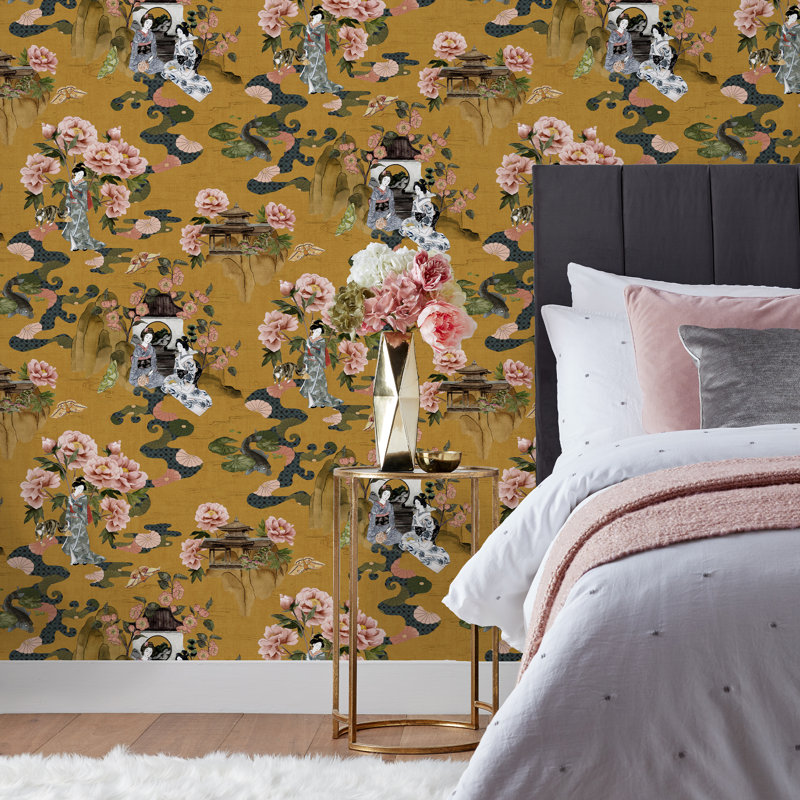  1.05m x 53cm Matte Wallpaper Roll, Ochre