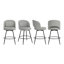 Tabouret de bar pivotant de 26 po de hauteur avec structure et coussin en métal-1392948334-1393784386