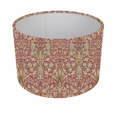 Cotton Drum Lamp Shade ( Screw On ) in Red