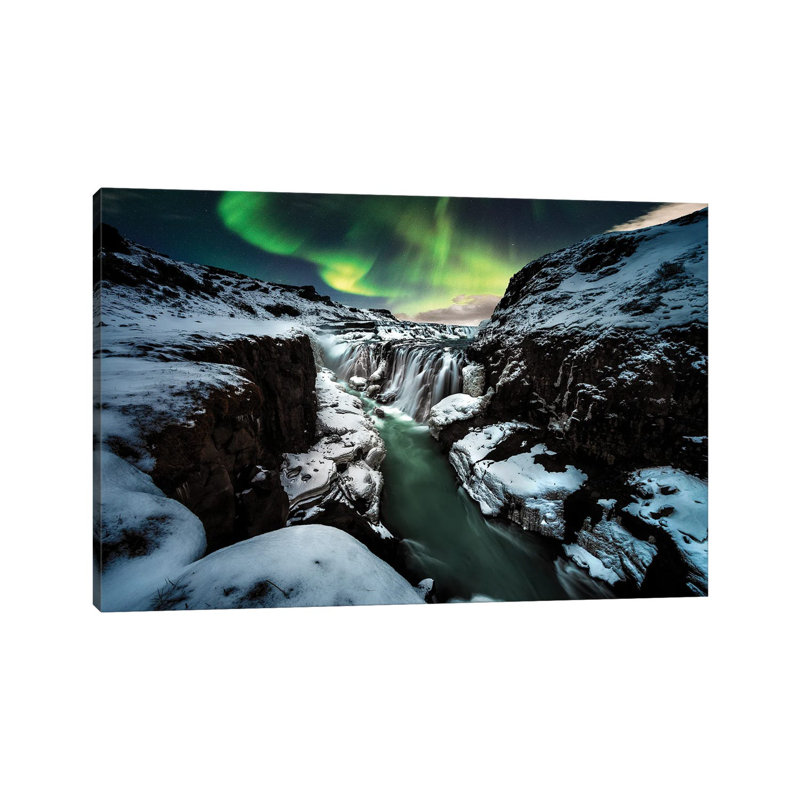 Gullfoss 1 Piece Wrapped Canvas Wall Art