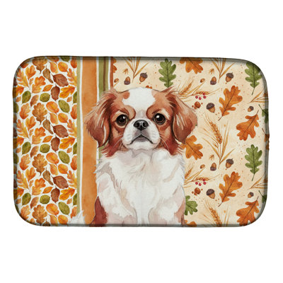 Tapis de vaisselle rouge et blanc