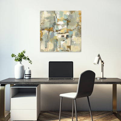 Vieux port contemporain avec art abstrait turquoise