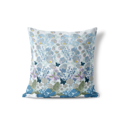 Floral Reversible Throw Pillow