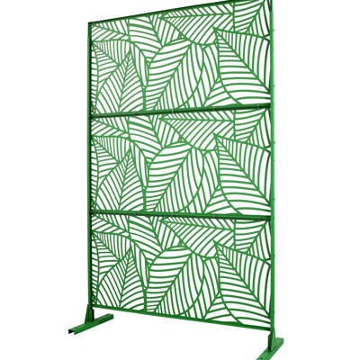 Paravent en métal 76 po H 48 po, pour patio, pelouse - couleur de construction polyvalente 76 po x 48 po, terrasse, apparence de balcon