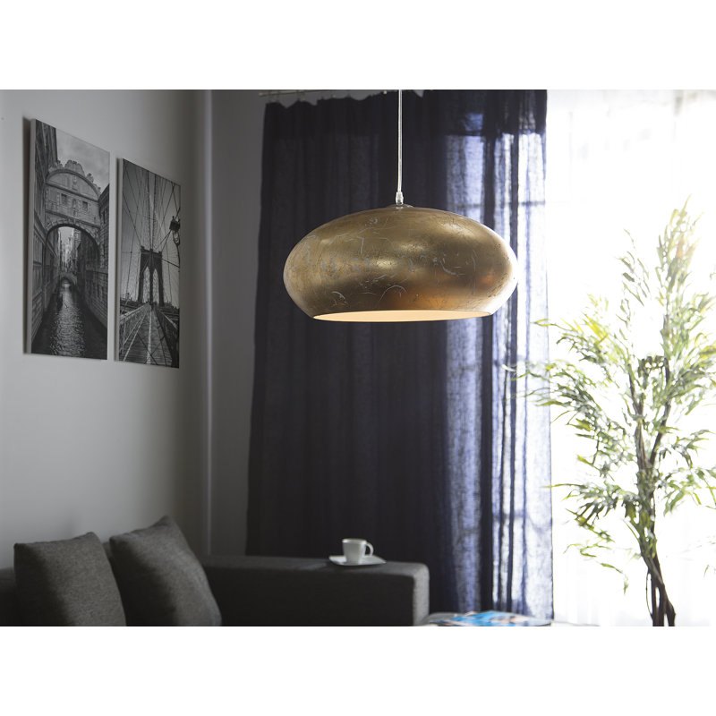 Crebilly 1 - Light Gold Dome Pendant