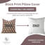 Fabdivine Floral Home Decor Cushion Cover, Block print design, Mayur-110562726