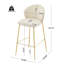 Tabouret de bar d'intérieur rembourré Kira