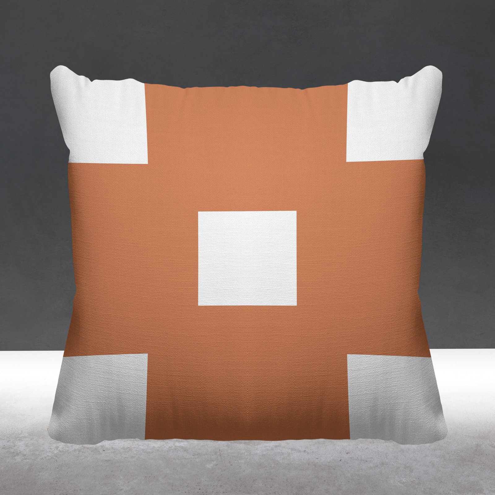 Luella Geometric Indoor/Outdoor Throw Pillow, 16W" x 16H", Nude