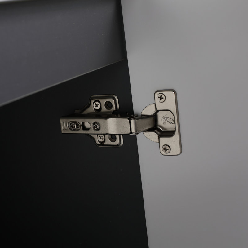 Meuble-lavabo autoportant avec lavabo en résine, Blanc, Black