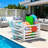 3.2ft H x 2.9ft W x 5.3ft L Freestanding Pool Float Storage Organizer with 6 Repositionable Hooks