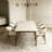 6 - Person White Rectangular Sintered Stone Stone Tabletop Dining Table Set