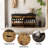 8 Pair Shoe Storage Bench With Lift Top, 2 Flip Drawers & Padded Seat Cushion - Entryway, Hallway, Living Room Shoe Organizer Cabinet Serkis-984672387