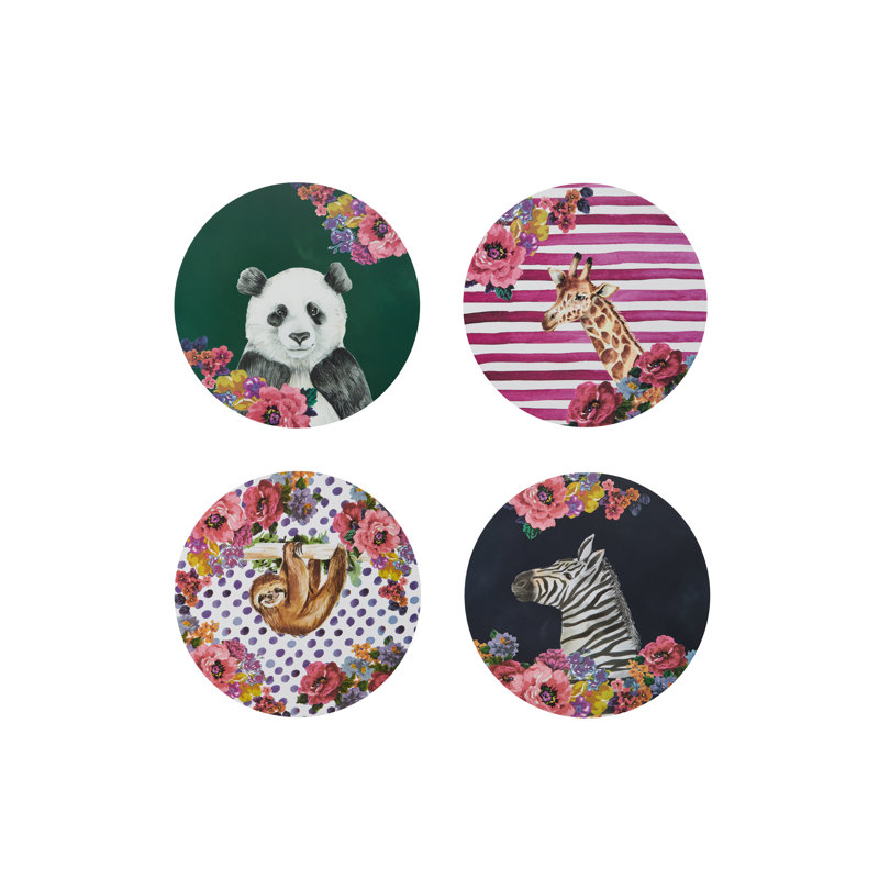 Mikasa Wild at Heart Cork Round Placemats, Set of 4, 25cm