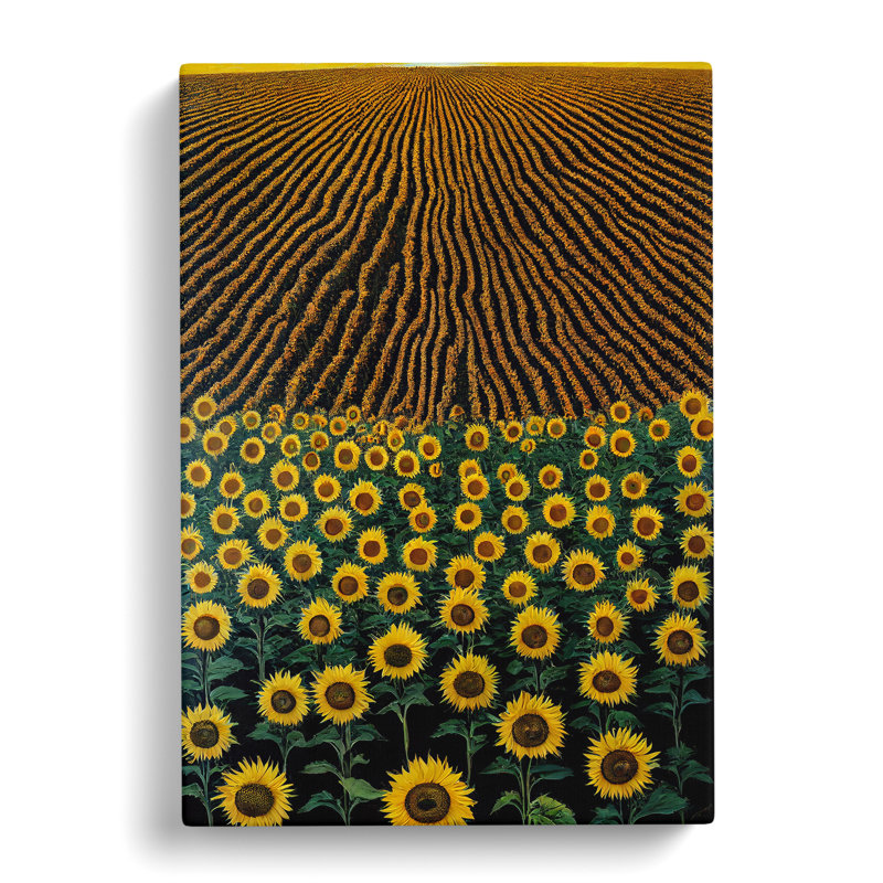 Unique Sunflower Field Vol.1 - Wrapped Canvas, 50cm H x 35cm W x 3cm D