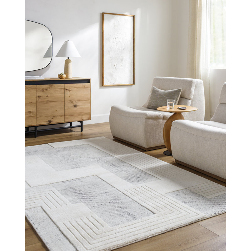 Molde Hand Loomed Wool Area Rug, Rectangle 8' x 10'