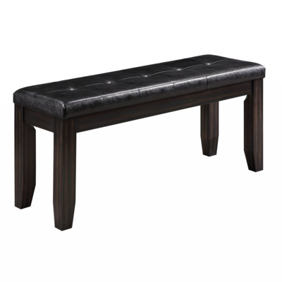 Banc noir et espresso avec coussin touffeté