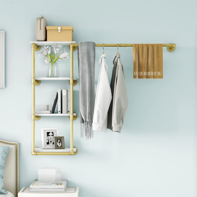 Wall Mounted Pipe Hanger With Rack